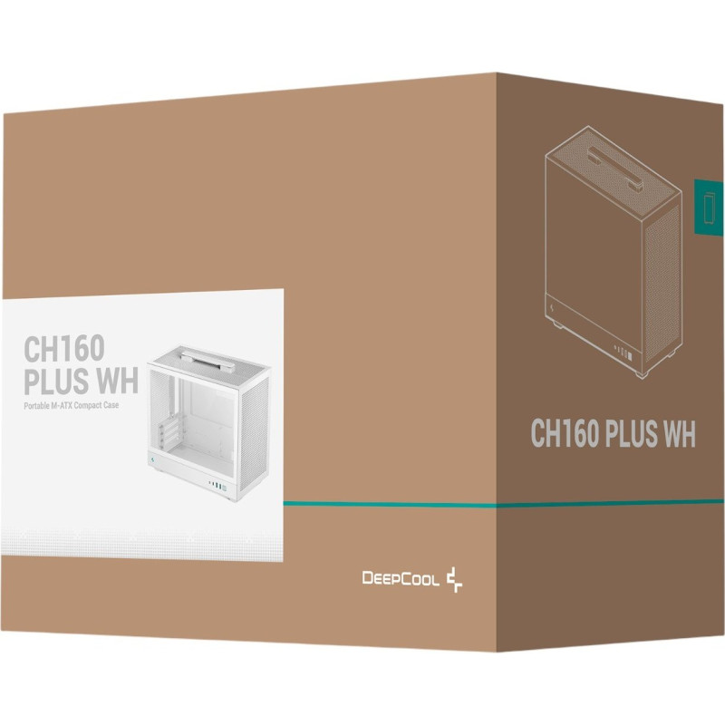 Корпус DeepCool CH160 Plus White (R-CH160-WHNGM0-G)