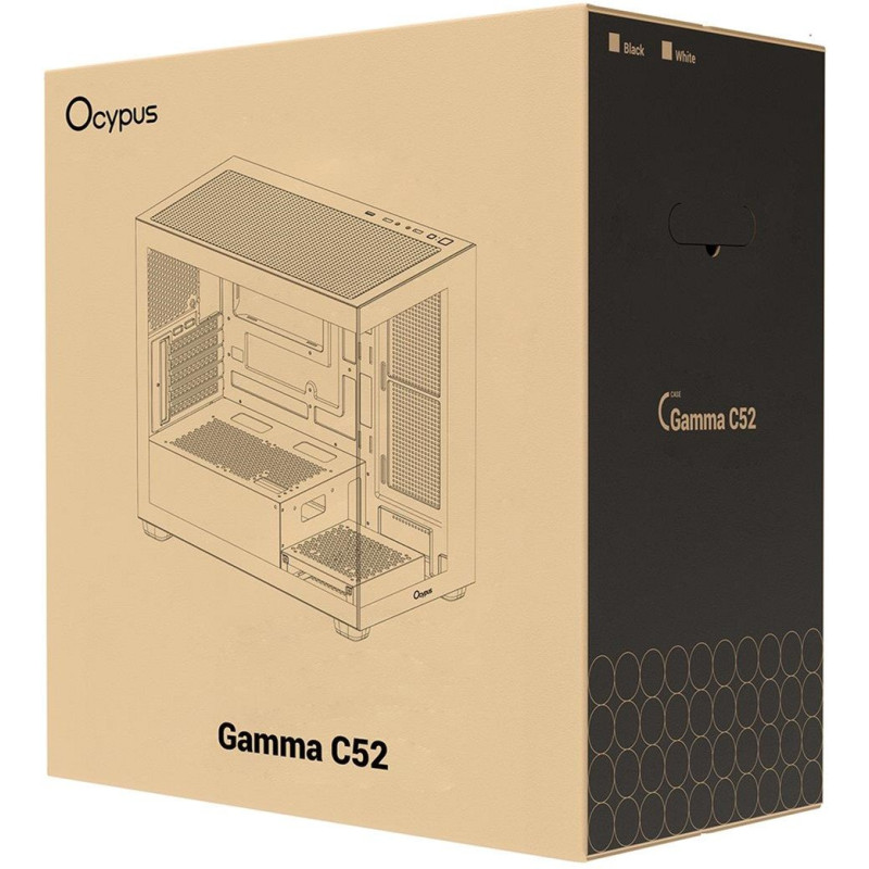 Корпус OCYPUS GAMMA C52 BK (GAMMA-C52-BKD000XX-GL)