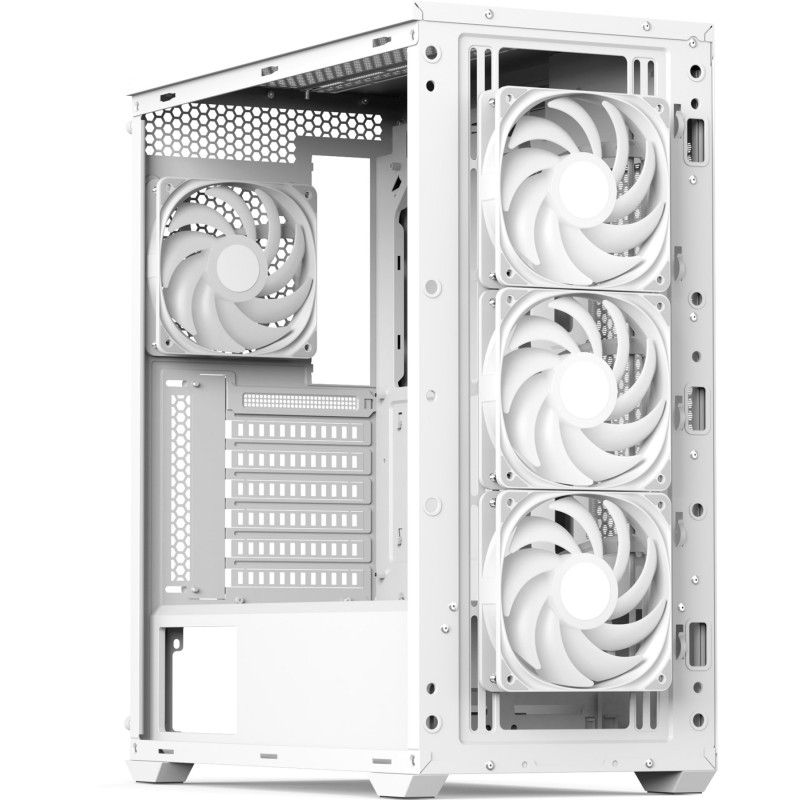 Корпус AeroCool D501A-G-WT-v2 (ACCM-DS01043.21) White