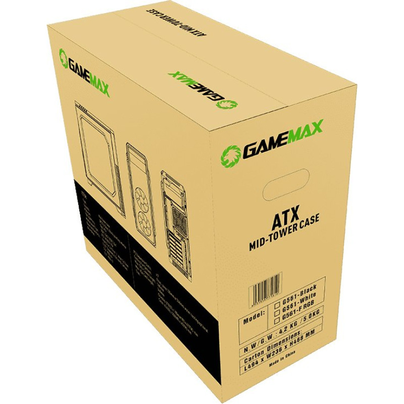 Корпус GameMax G561 Black без БР