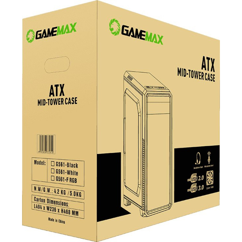 Корпус GameMax G561 Black без БР