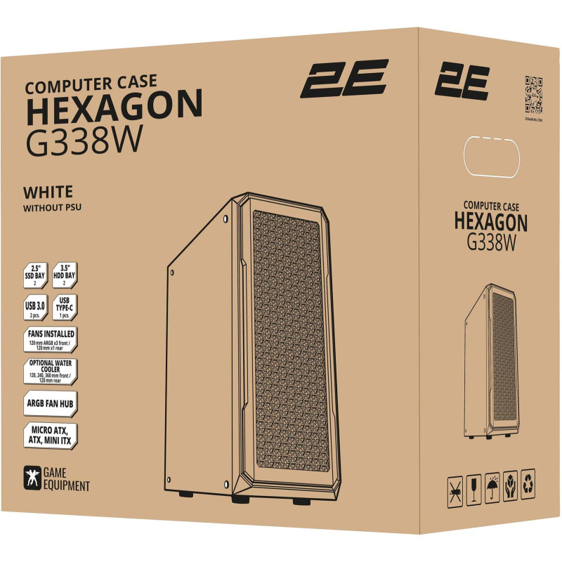Корпус 2E GAMING HEXAGON G338W (2E-G338W)