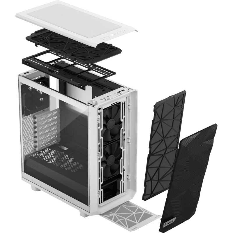 Корпус Fractal Design Meshify 2 Compact Clear Tempered Glass White (FD-C-MES2C-05)
