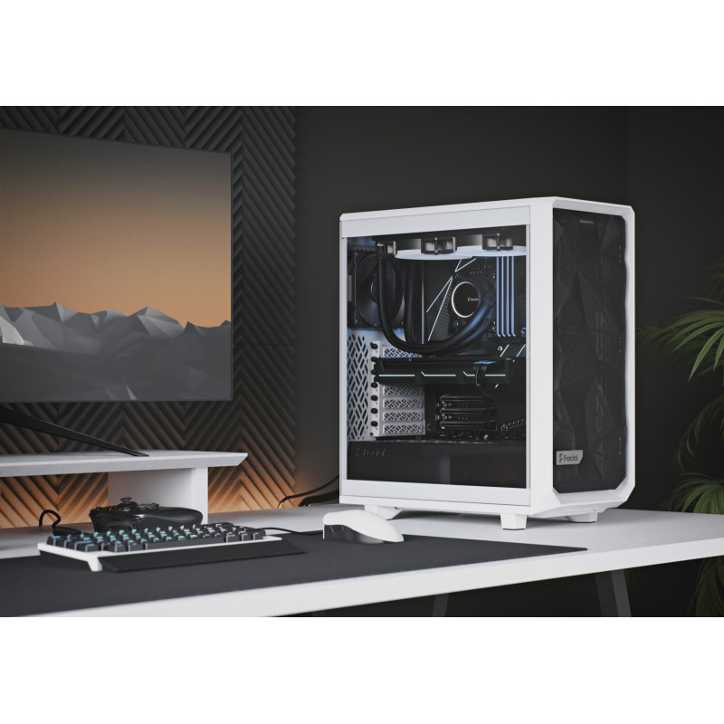 Корпус Fractal Design Meshify 2 Compact Clear Tempered Glass White (FD-C-MES2C-05)