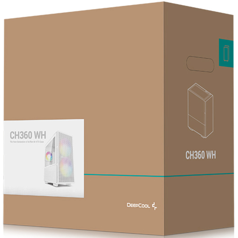 Корпус DeepCool CH360 White (R-CH360-WHAPE3-G-1) 