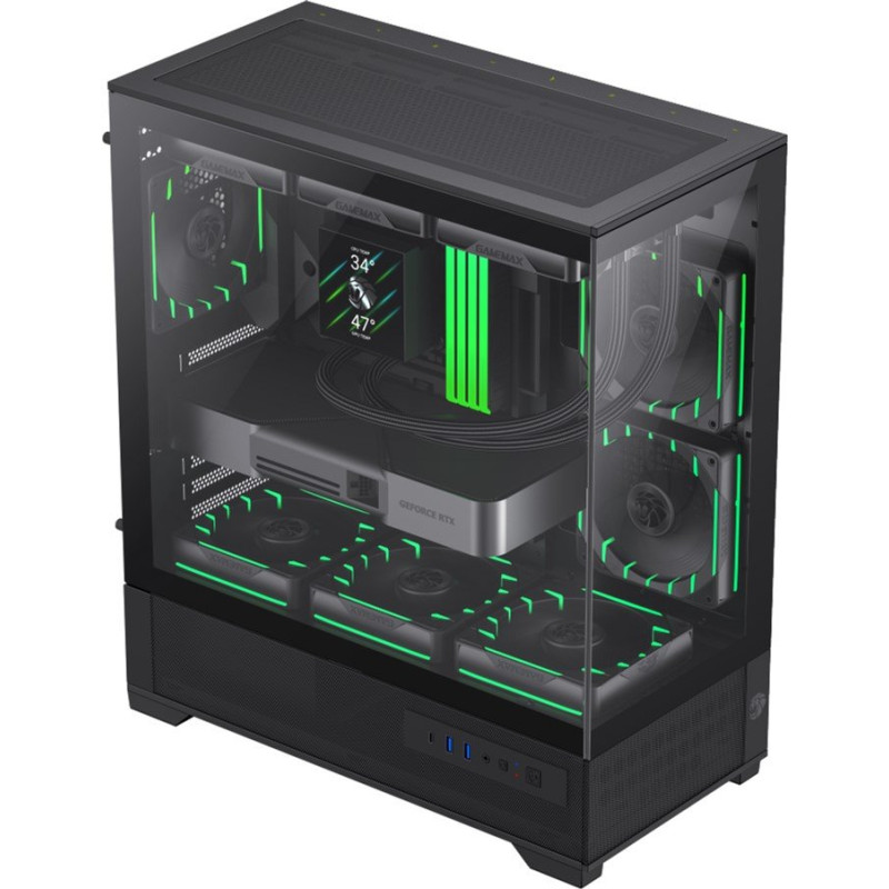 Корпус GameMax Vista 2 Black (VISTA 2 AB)