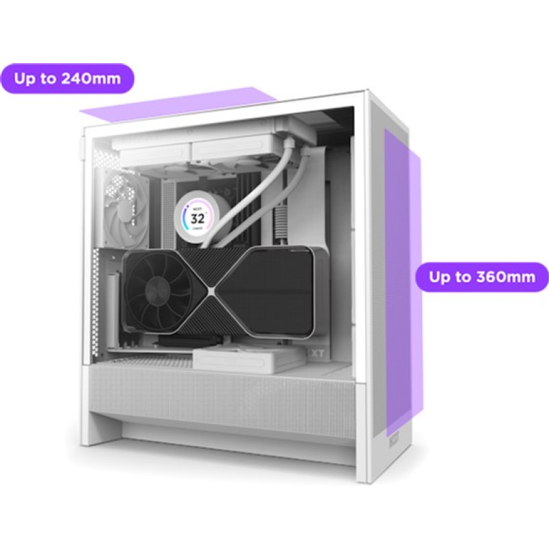 Корпус NZXT H5 Flow White (CC-H52FW-01)