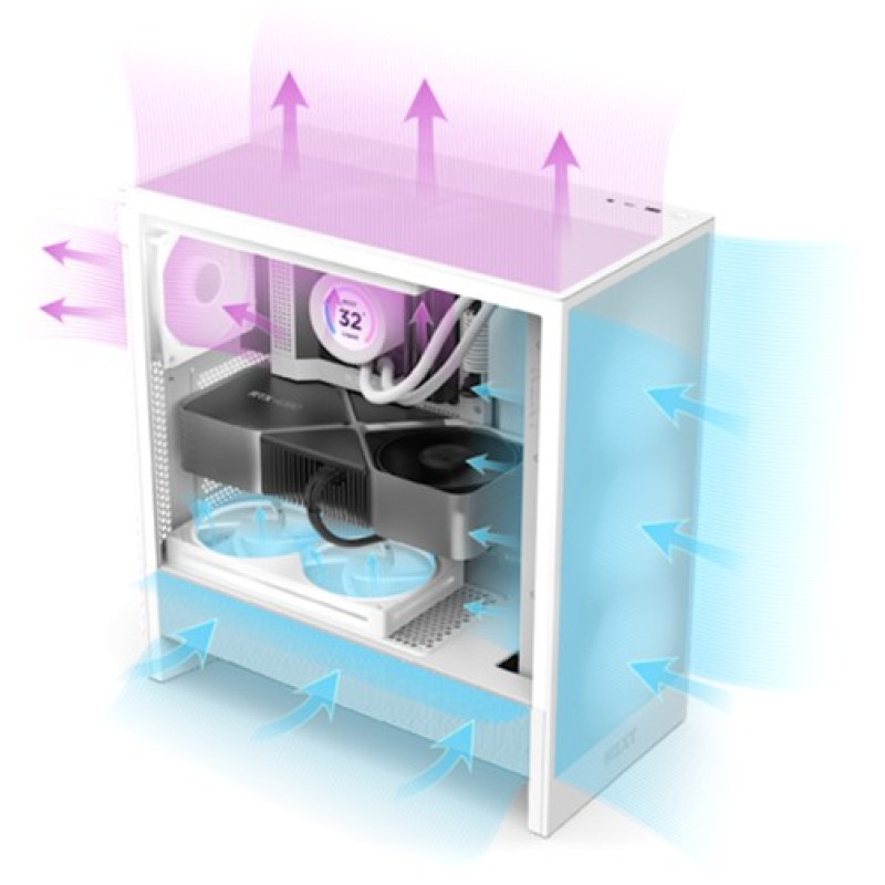 Корпус NZXT H5 Flow White (CC-H52FW-01)