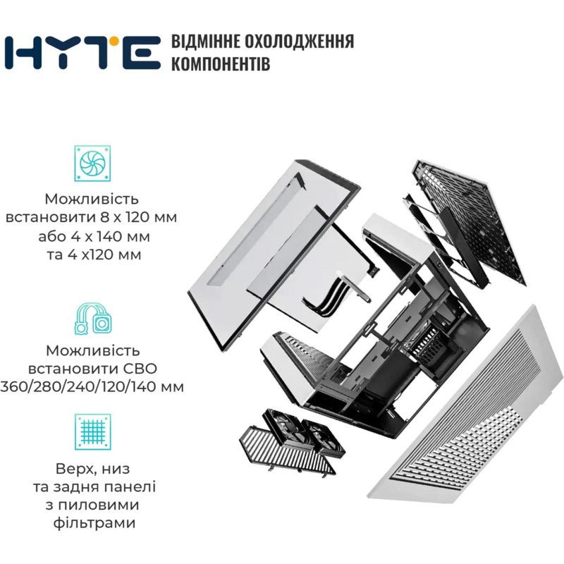 Корпус Hyte Y60 Black-White (CS-HYTE-Y60-BW)