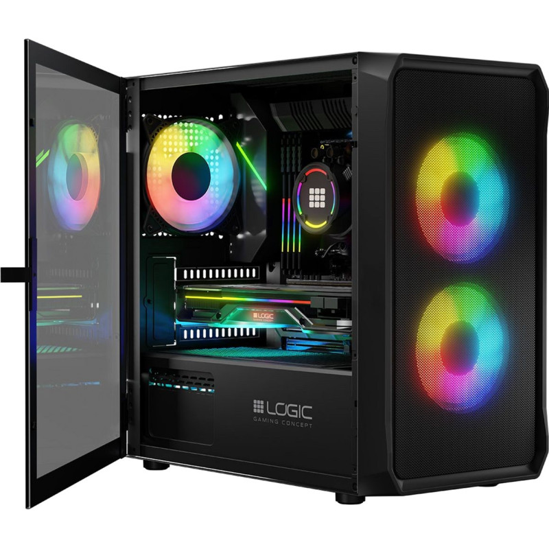 Корпус LogicConcept PORTOS MESH+GLASS ARGB (AM-PORTOS-10-0000000-0002)