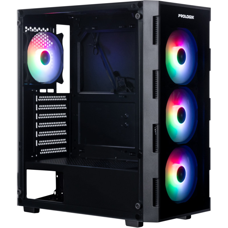 Корпус Prologix E114 Tempered Glass Black