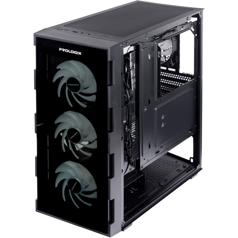Корпус Prologix E114 Tempered Glass Black