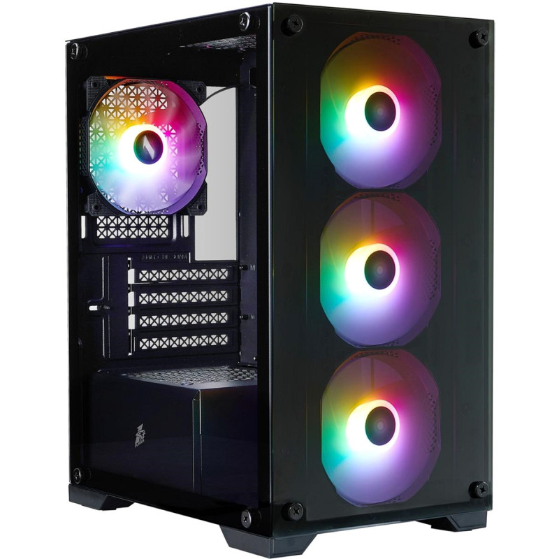 Корпус 1stPlayer X2-M-BK-4F7 Black