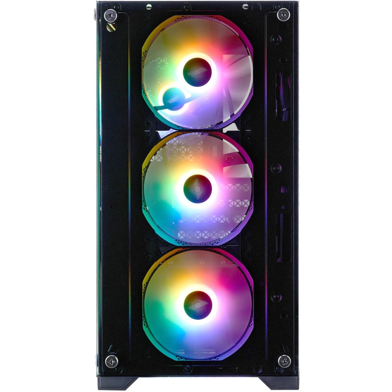 Корпус 1stPlayer X2-M-BK-4F7 Black