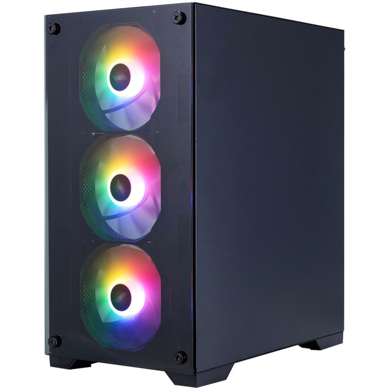 Корпус 1stPlayer X2-M-BK-4F7 Black