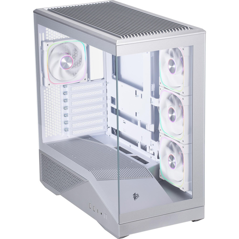 Корпус 1stPlayer GM7-SV-3FN7R-W-1FN7-W Silver