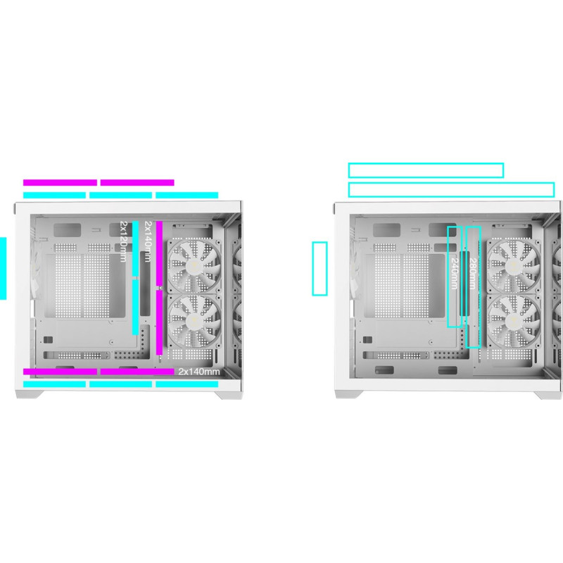 Корпус Gamdias AURA GC10M V2 WH ARGB (4711514503166)