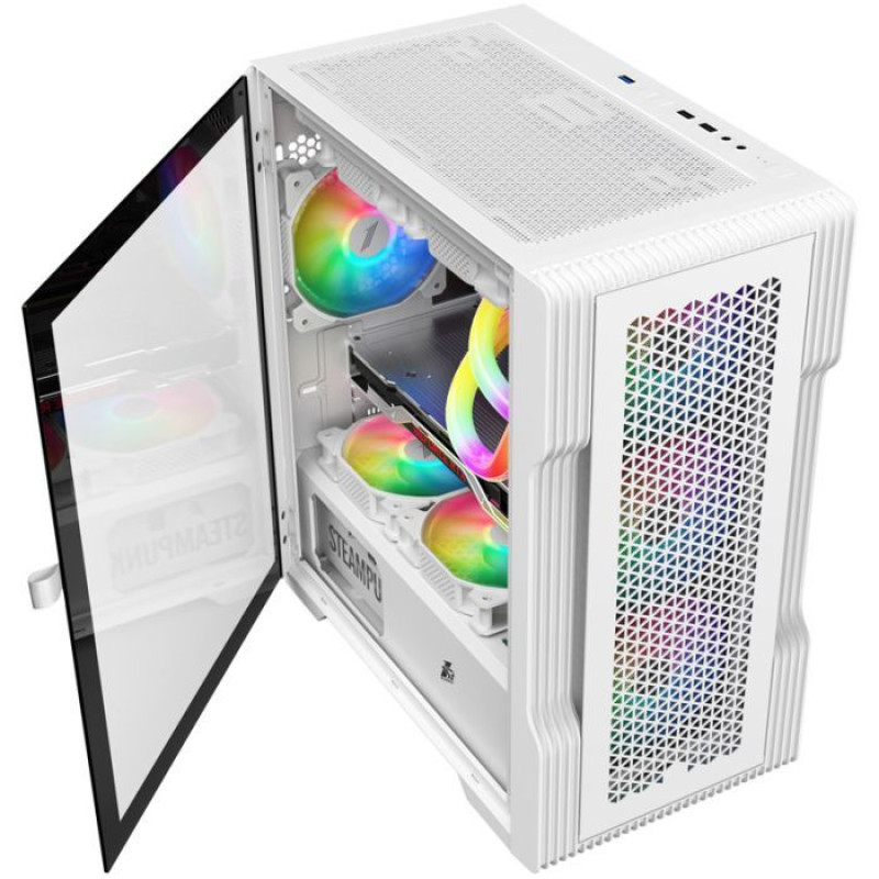 Корпус 1stPlayer T3-WH-4F1-W White