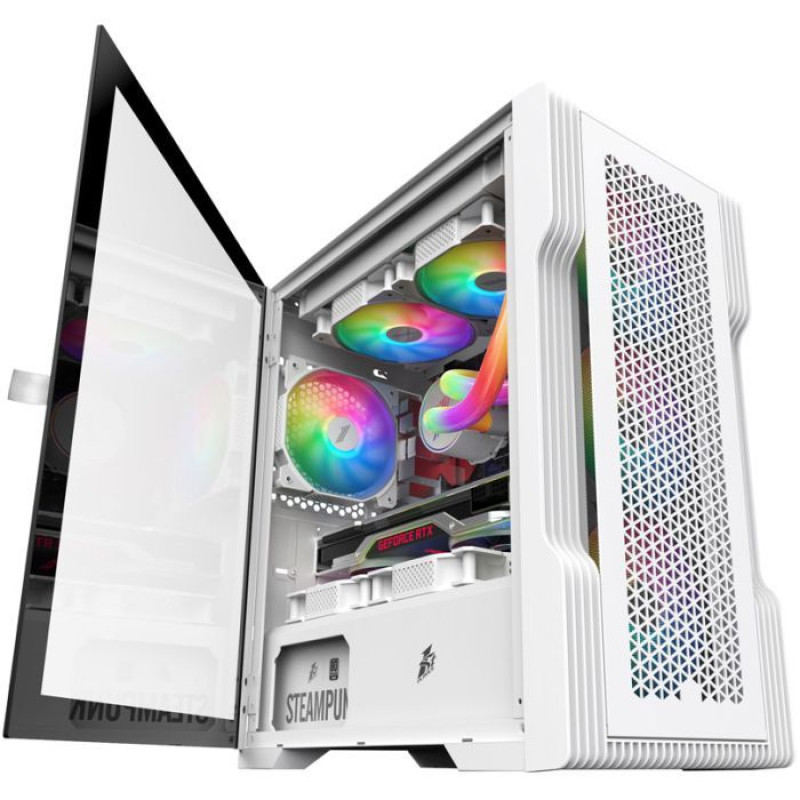 Корпус 1stPlayer T3-WH-4F1-W White