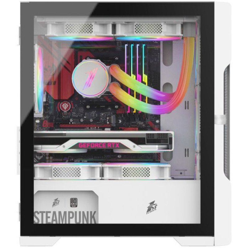 Корпус 1stPlayer T3-WH-4F1-W White