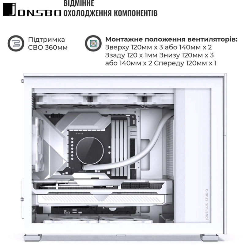 Корпус JONSBO D31 MESH SC Білий