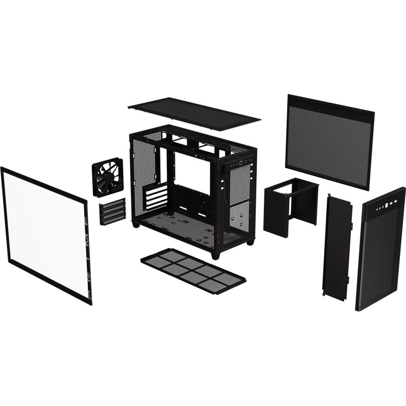 Чохол Asus Prime AP201 Black Tempered Glass без BP (90DC00G0-B39010)