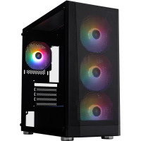 Корпус 1stPlayer FD5-M-BK-4F1 Black