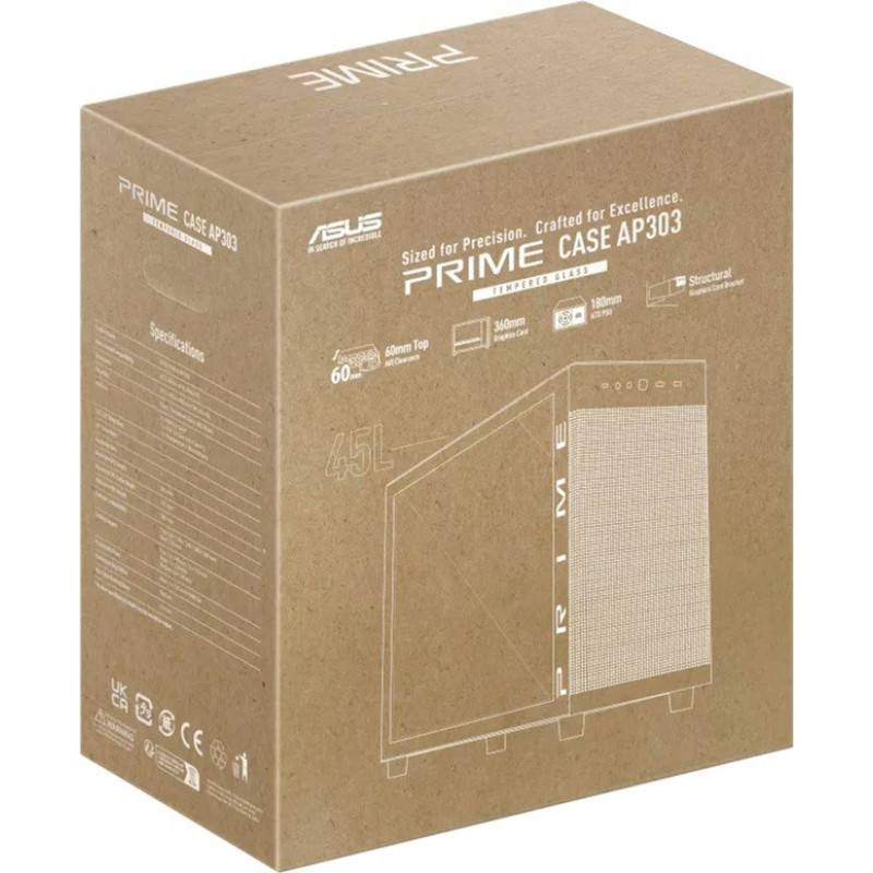 Корпус Asus Prime AP303 TG Black (90DC00V0-B39010)