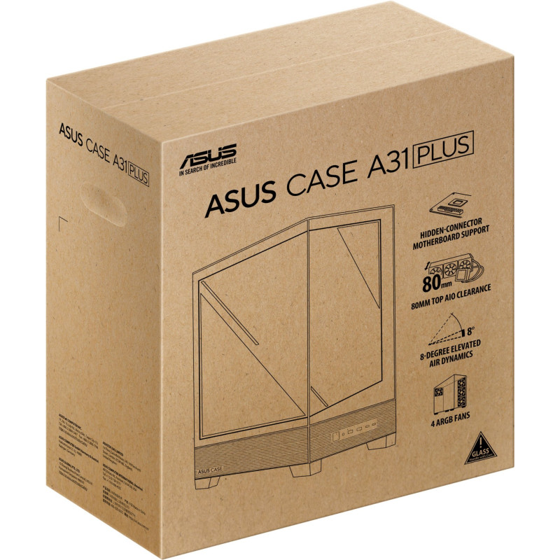 Корпус Asus A31 Black Black Tempered Glass (90DC00R0-B19000)