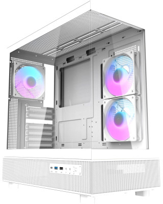 Корпус DARK FLASH DPX90 WHITE