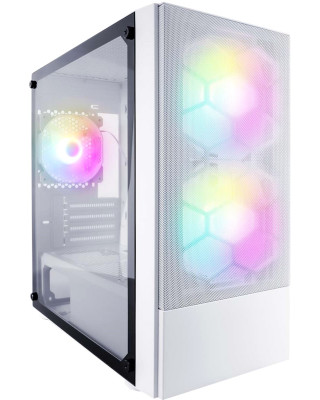 Корпус 1stPlayer X4-M-WH-2F1P-W-1F1-W White