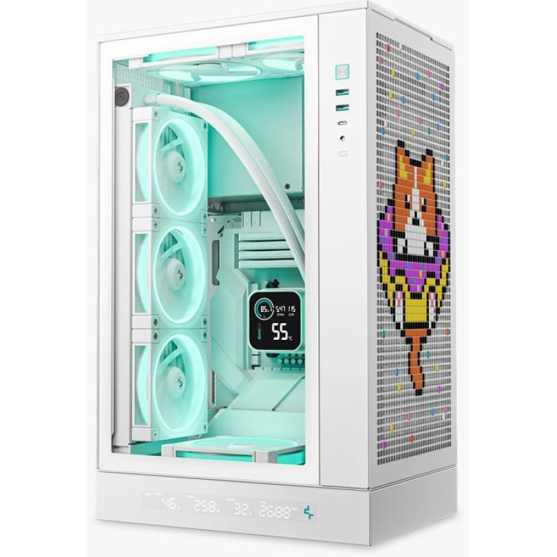Корпус DeepCool CH270 Digital White (R-CH270-WHNDM0-G-1)