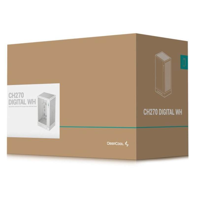 Корпус DeepCool CH270 Digital White (R-CH270-WHNDM0-G-1)