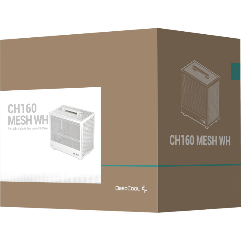 Корпус DeepCool CH160 Mesh White (R-CH160-WHNMI0-G-1)