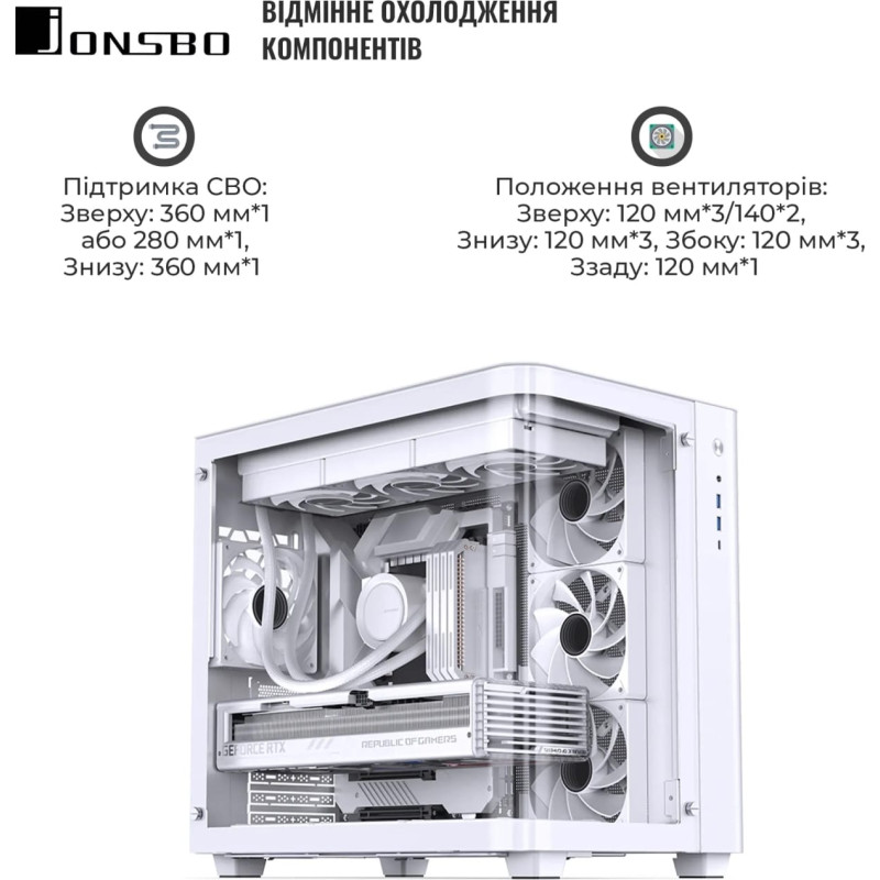 Корпус JONSBO TK-3 White