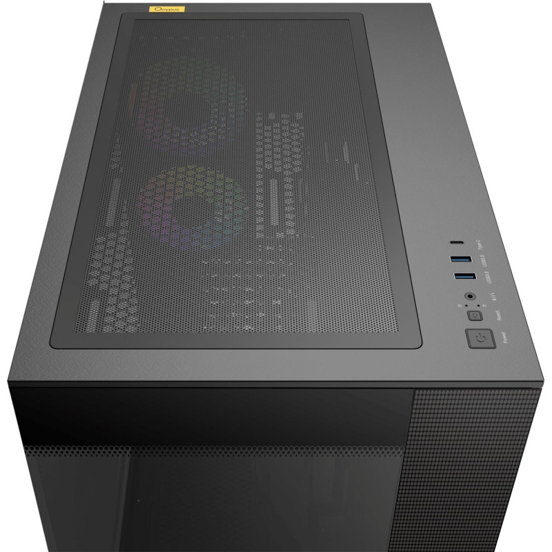 Корпус OCYPUS DELTA C74 ARGB BK (DELTA-C74-BKD200XX-GL) 