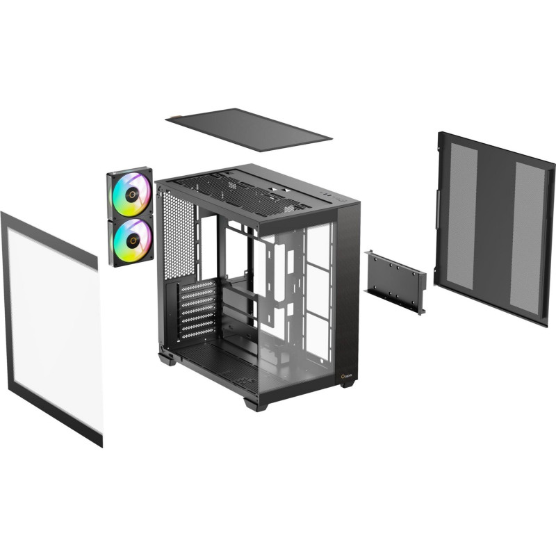 Корпус OCYPUS DELTA C74 ARGB BK (DELTA-C74-BKD200XX-GL) 