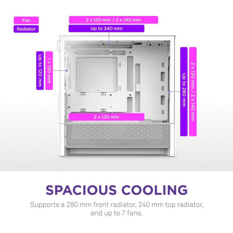 Корпус NZXT H3 Flow White (CC-H31FW-01)
