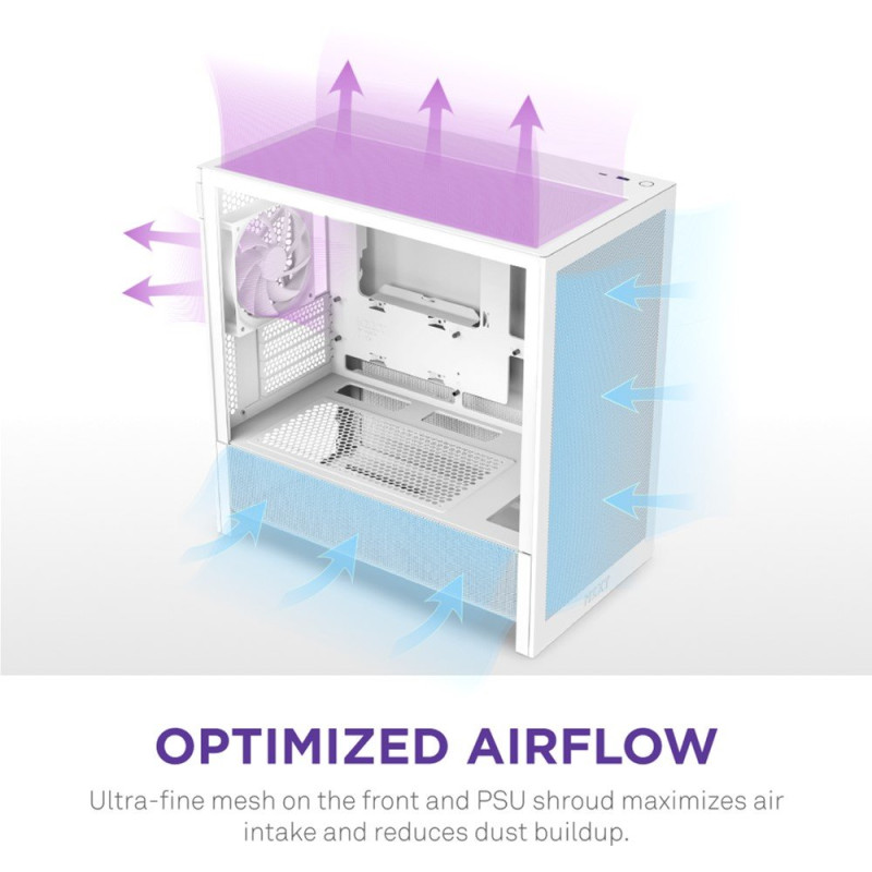 Корпус NZXT H3 Flow White (CC-H31FW-01)