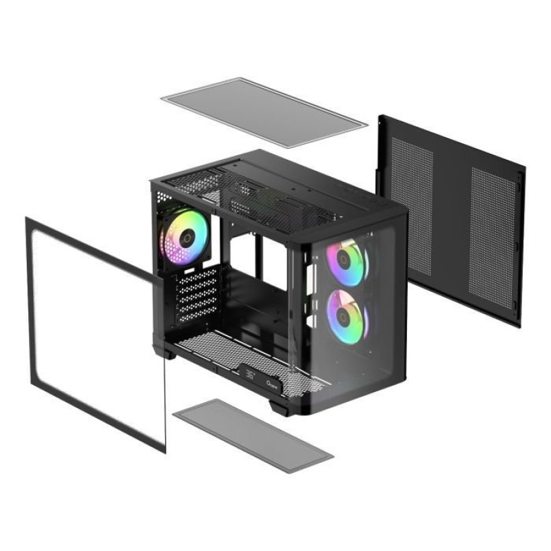 Корпус OCYPUS IOTA C50 BK CURVE ARGB DIGITAL (IOTA-C50-BKD300CD-GL)
