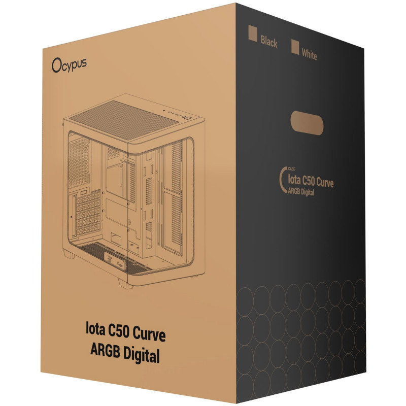 Корпус OCYPUS IOTA C50 WH CURVE ARGB DIGITAL (IOTA-C50-WHD300CD-GL)