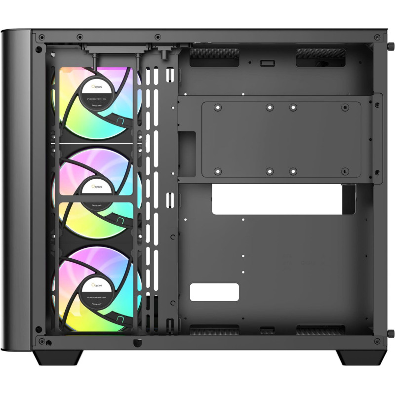 Корпус OCYPUS IOTA C70 BK CURVE ARGB DIGITAL (IOTA-C70-BKD400CD-GL)