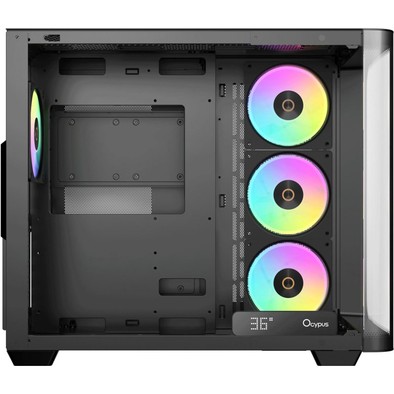 Корпус OCYPUS IOTA C70 BK CURVE ARGB DIGITAL (IOTA-C70-BKD400CD-GL)