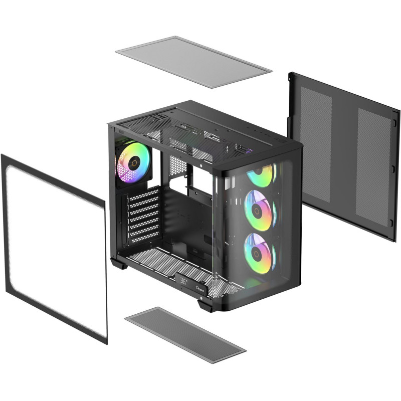 Корпус OCYPUS IOTA C70 BK CURVE ARGB DIGITAL (IOTA-C70-BKD400CD-GL)