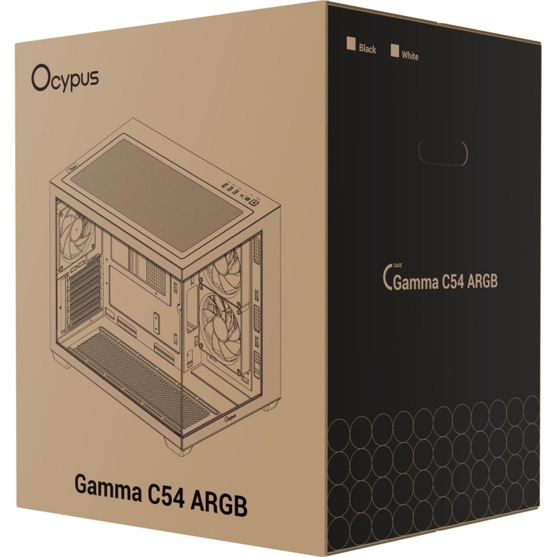Корпус OCYPUS GAMMA C54 ARGB WH (GAMMA-C54-WHD300XX-GL) 