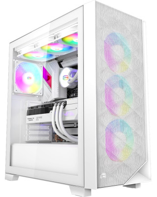 Корпус PCCooler C3D510 ARGB Tempered Glass White (C3D510 WH ARGB)