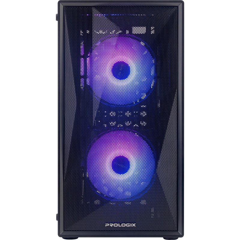 Корпус Prologix E102 Tempered Glass&Mesh Black