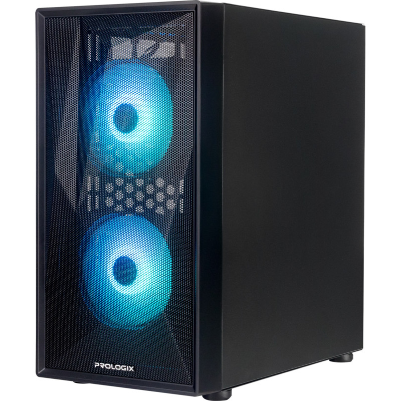 Корпус Prologix E102 Tempered Glass&Mesh Black