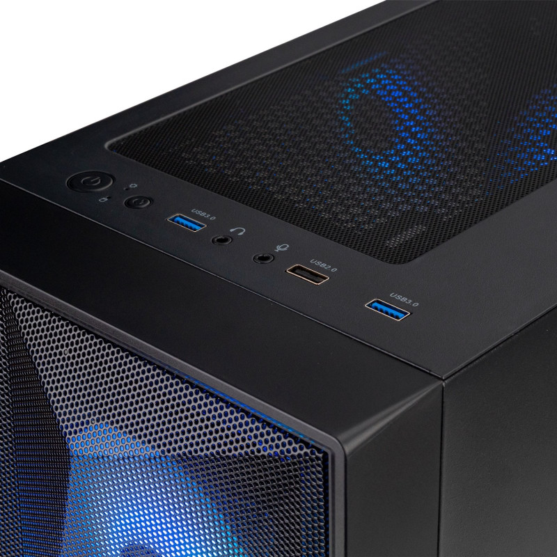 Корпус Prologix E102 Tempered Glass&Mesh Black