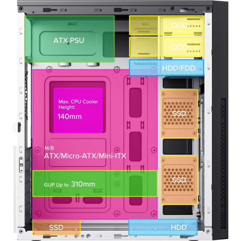Корпус GAMEMAX ET-216-NP-2U3